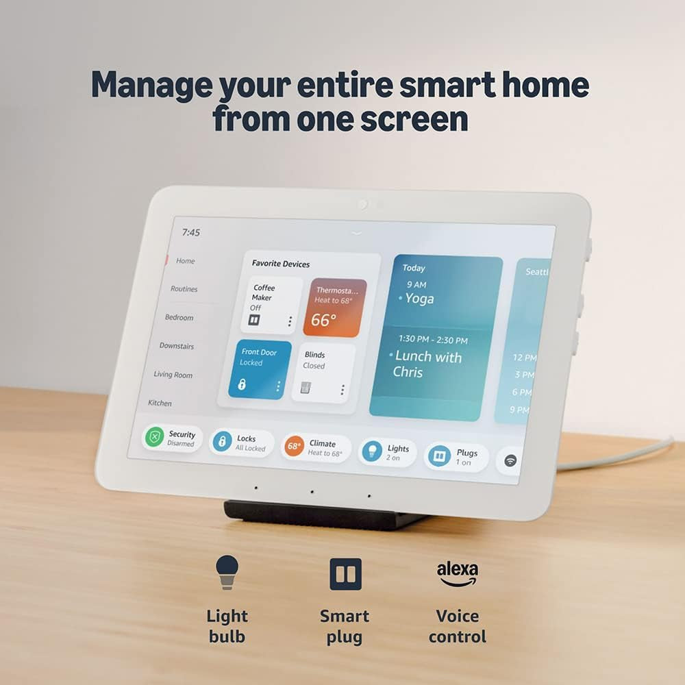 Smart Home Starter Kit | Includes Echo Hub,  Smart Plug and 4  Basics Smart Bulbs, Designed for Alexa+