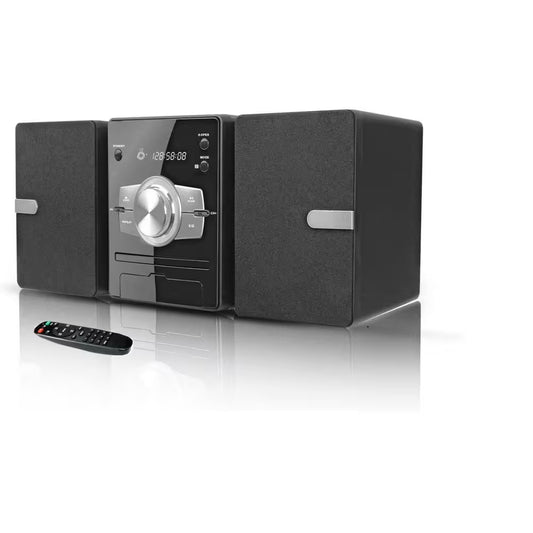 30W Hifi Home Stereo System-Cd Player, FM Radio, Bluetooth, AUX/USB, Earphone Jack, Remote Control