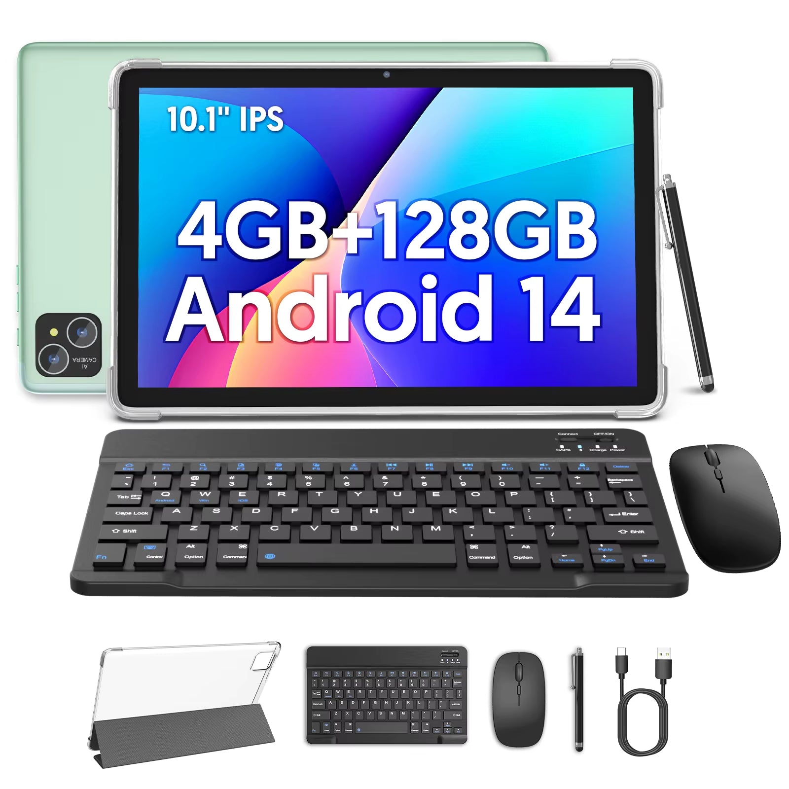 Android Tablet 10.1 Inches, 8(4+4)GB+128GB, Octa-Core Processor, 8000 Mah Large Capacity Battery