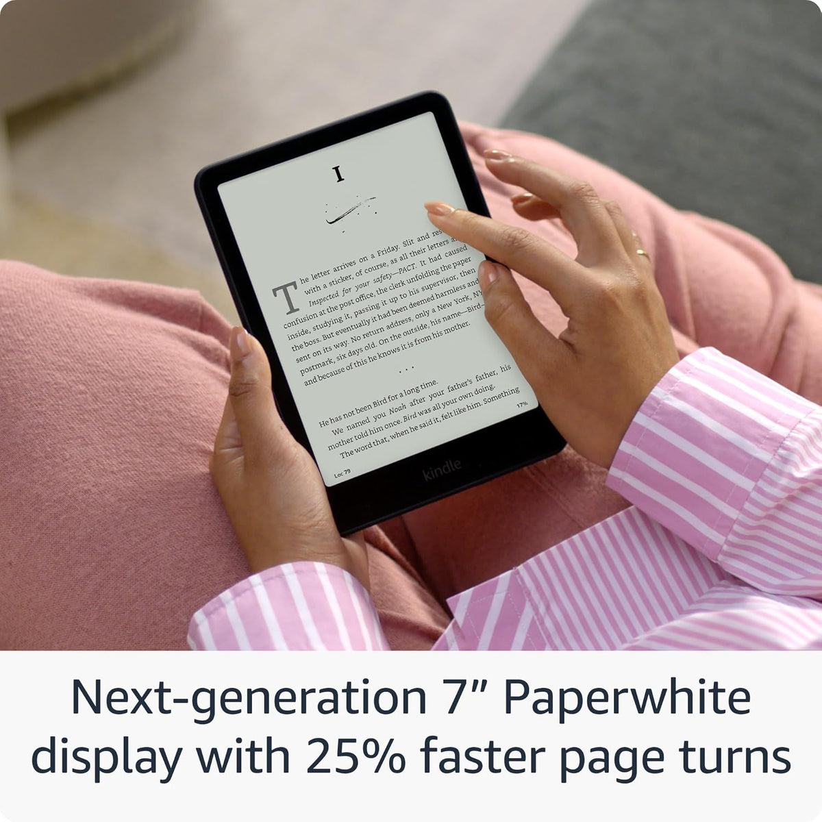 Kindle Paperwhite Bundle: Includes,  Kindle Paperwhite 16GB | Jade, Fabric Cover | Jade, & Power Adapter