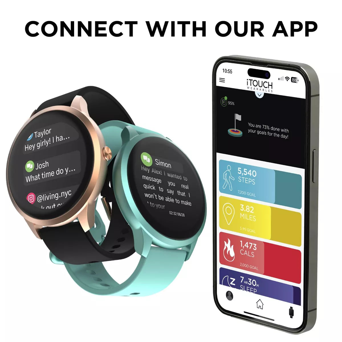 Itouch Sport 4 Smartwatch - Titanium