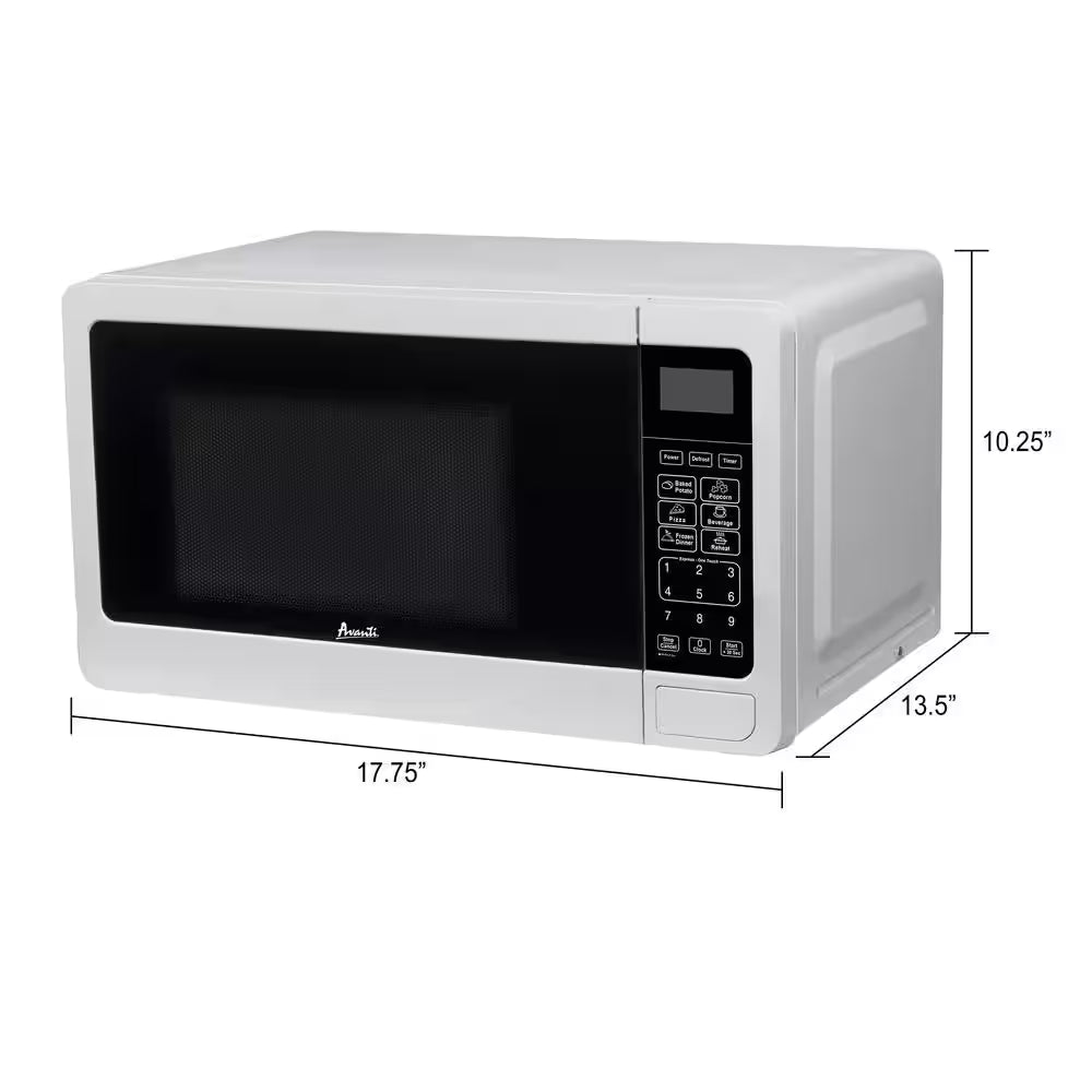 17.75 In. W Countertop Microwave Oven, 0.7 Cu. Ft., in White