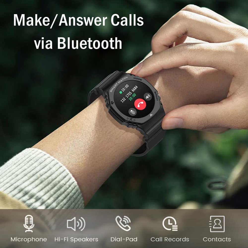 Smart Watches for Men Women Make/Answer Calls,Message Reminder,100+ Sport Modes Exercise Data Record for Calories,Distance,Step,Heart Rate Monitor,Fitness Tracker Android and Ios