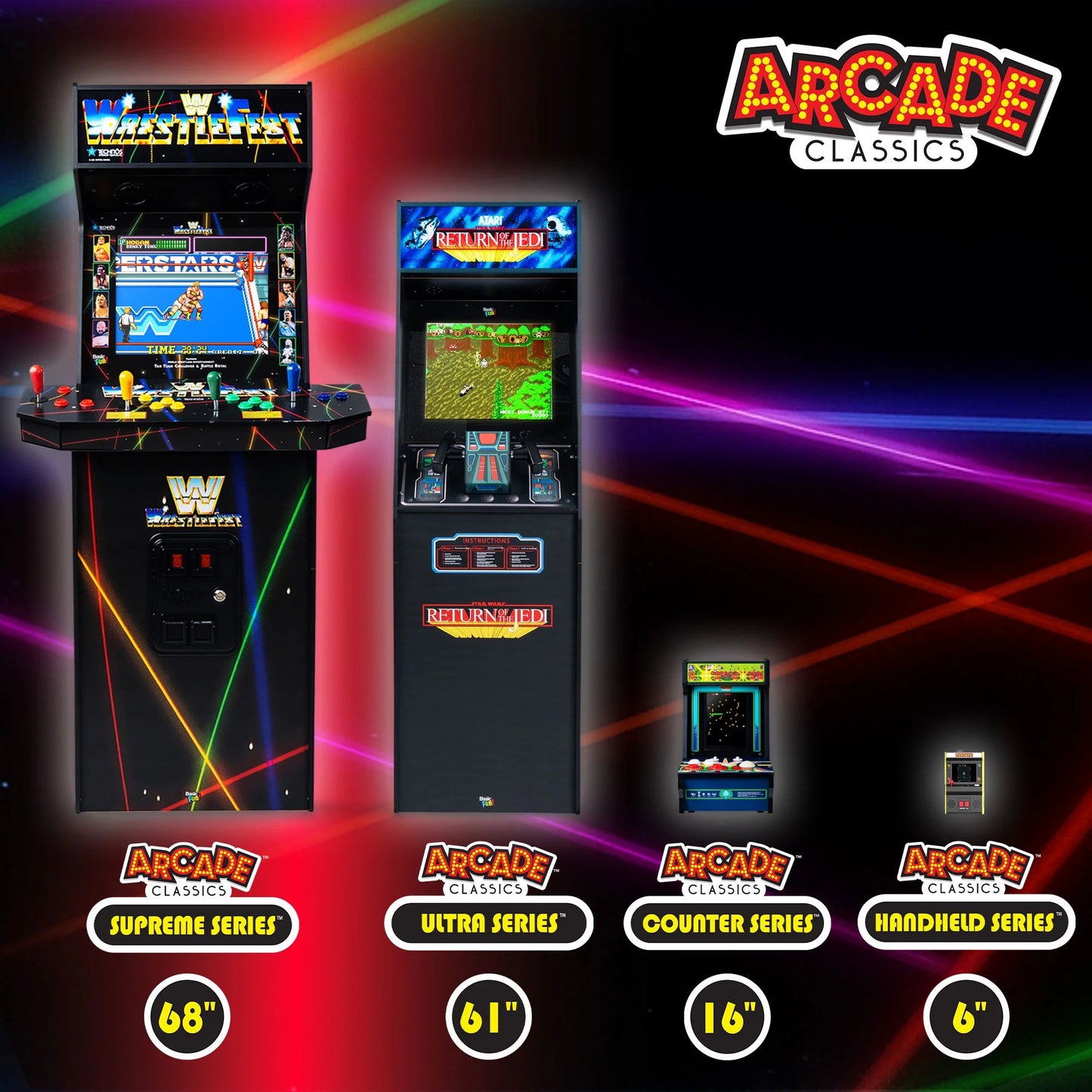 Arcade Classics Atari Centipede Counter Series Arcade Game with 8 Inch Screen