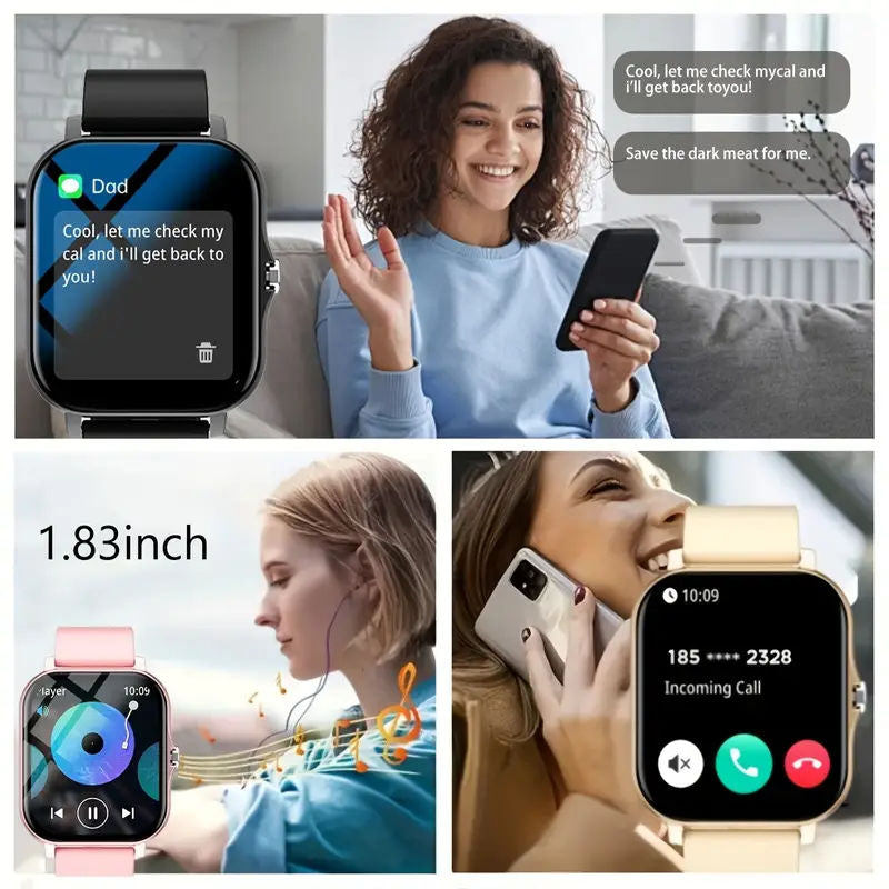New Smartwatches Now on Sale, Featuring Message Alerts, Call Answering, Health Monitoring, Activity Tracking, Notification Reminders, and Fitness Functions.