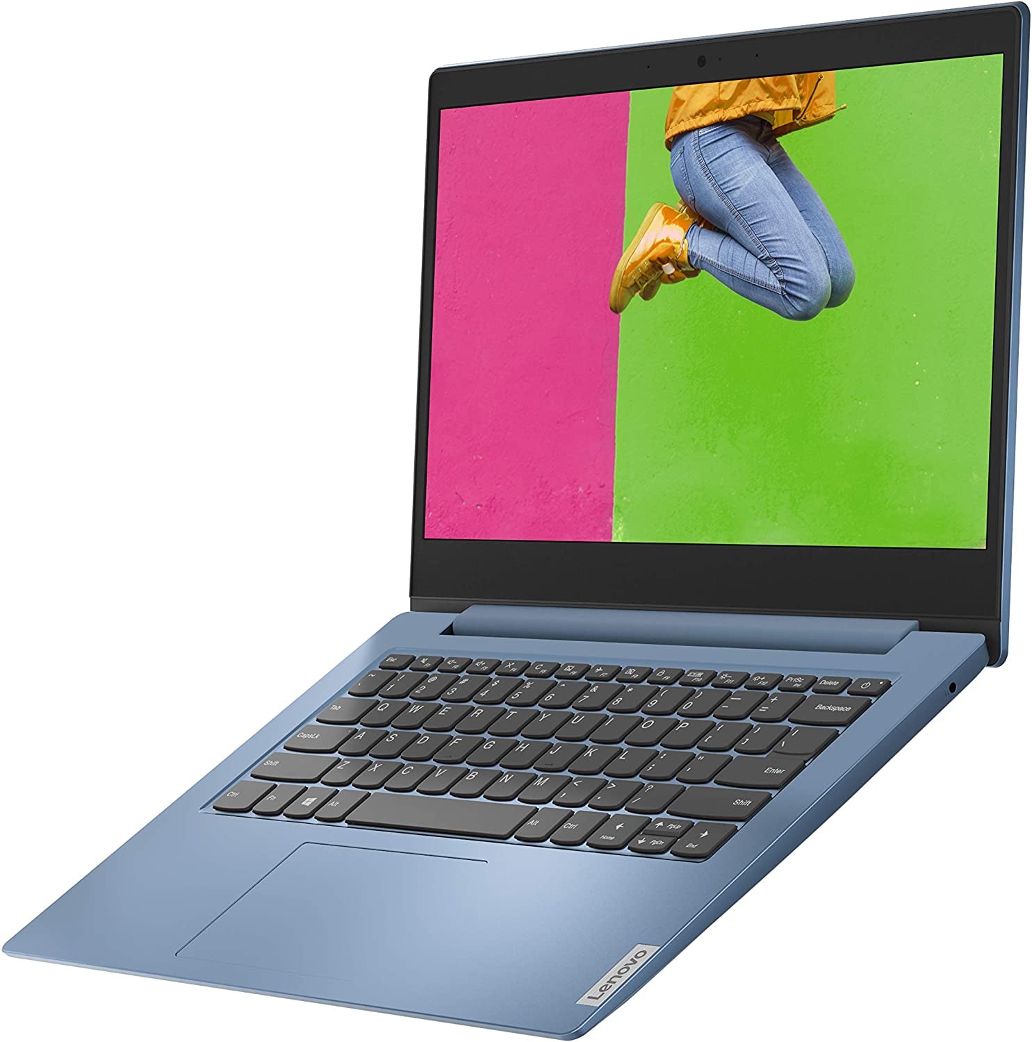 Ideapad 1 14 Laptop, 14.0" HD Display, Intel Celeron N4020, 4GB RAM, 64GB Storage, Intel UHD Graphics 600, Win 10 in S Mode, Ice Blue