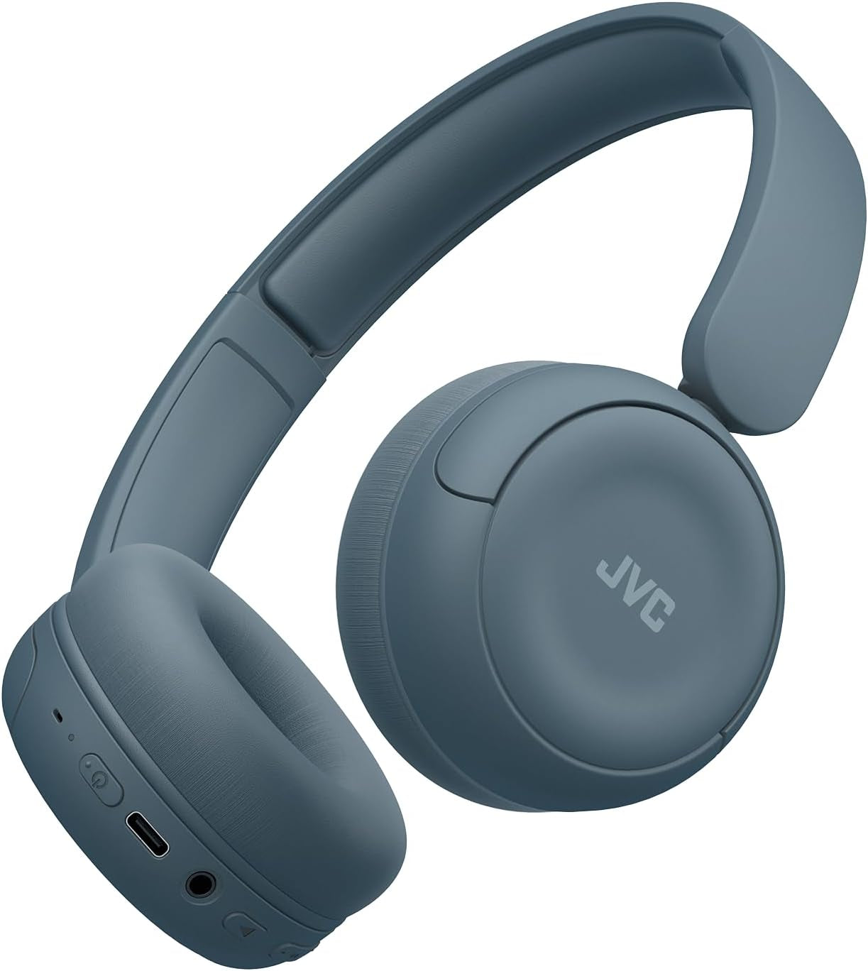 Wireless Headphones with 50H Battery Life, Soft Cushions, Foldable Design, Bluetooth 5.3, Multipoint Connection, App EQ, Built-In Mic – Retro Blue - HAS59WA