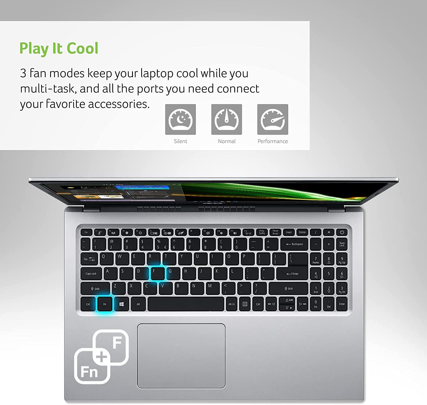 A515-56-36UT Aspire 5, 15.6" Full HD Display, 11Th Gen Intel Core I3-1115G4 Processor, 4GB DDR4, 128GB Nvme SSD, Wifi 6, Windows 11 Home (S Mode)