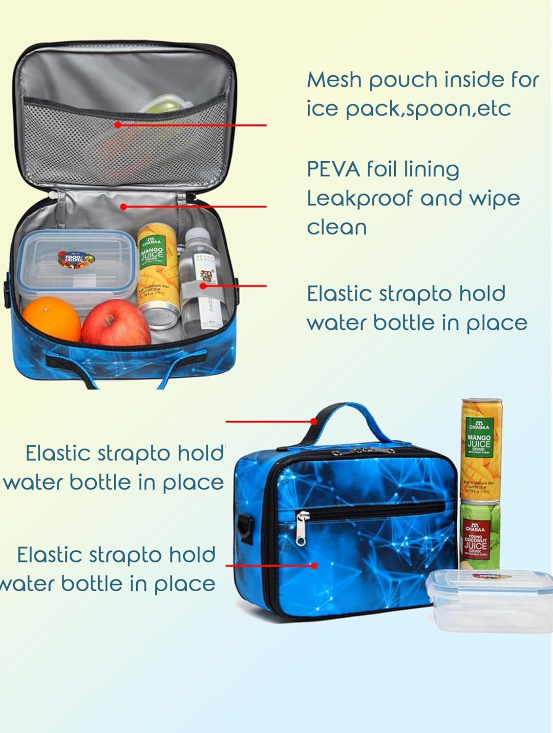 Boys Backpacks Set with Lunch Bag for Kids Primary Elementary School Bags for Teens Middle Book Bags with Insulated Lunch Box for Adolescentes Back to School Travel Aged 8-10 Blue18