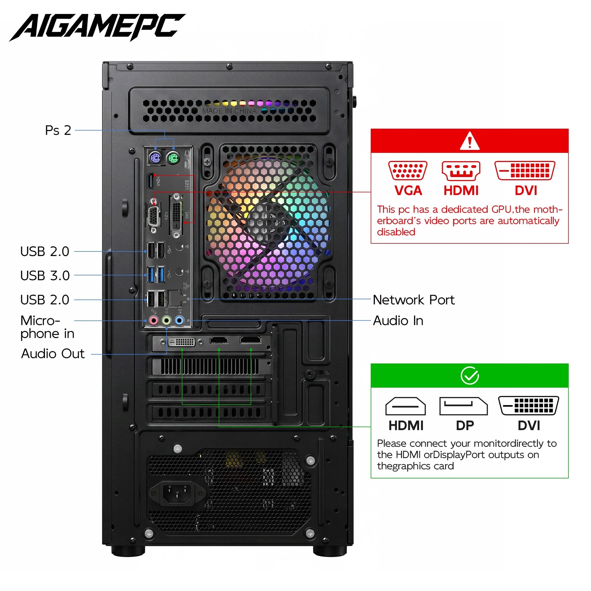 Gaming PC Desktop Computer, Intel Core I7 up to 4.0Ghz, Radeon RX 580 8G, 16G RAM, 512GB M.2 SSD, BX3 550W 80PLUS Bronze PSU, Wifi 5, RGB Fan X5, Windows 11 Home, Black PC