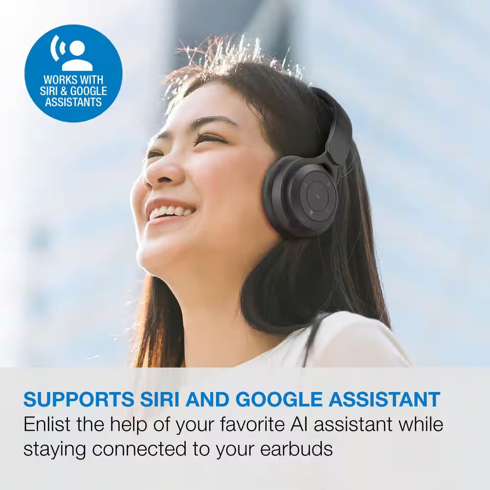Black Wireless Bluetooth over the Head Headphones