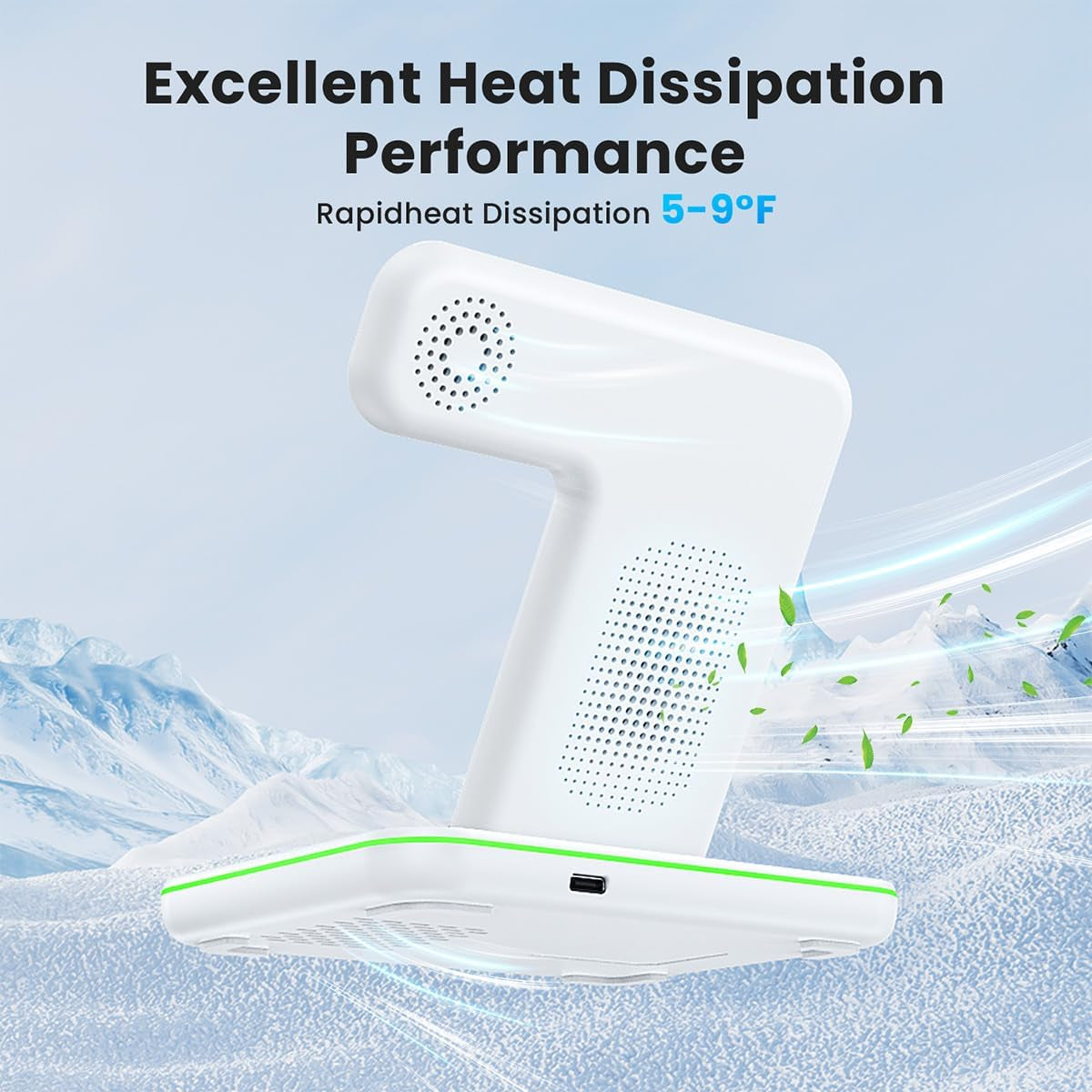 Wireless Charger 3 in 1, 15W Fast Charging Station for Apple Watch 10/9/8/Ultra 2/Ultra/Se/7/6/5/4/3/2, for Airpods 4/3/2/Pro for Iphone 16/15/14/13 /Plus/Pro/Pro Max/12/11(White)