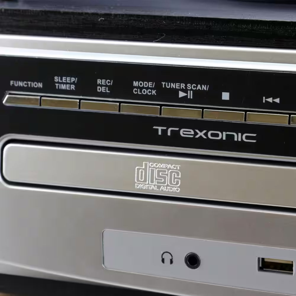3-Speed Turntable with Wired Shelf Speakers