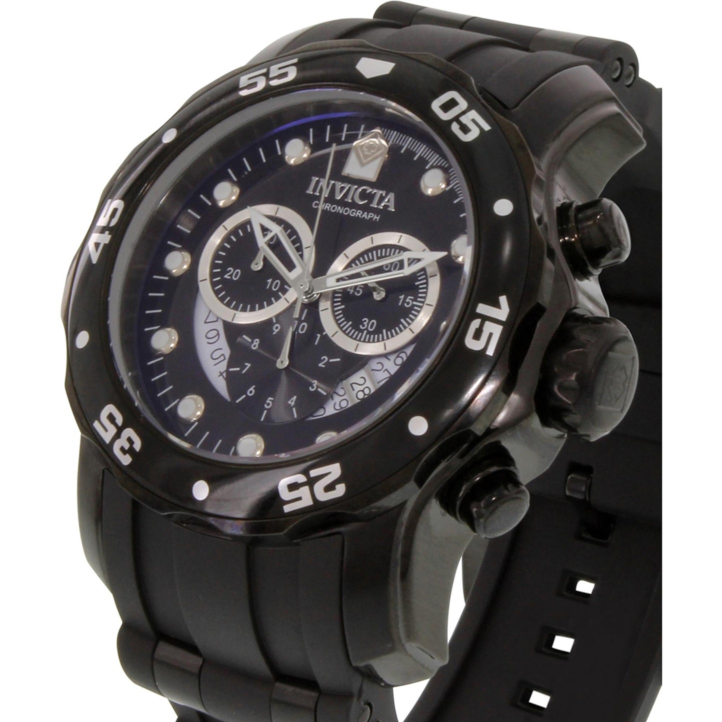 6986 Men’S Pro Diver Silicone Watch - Black
