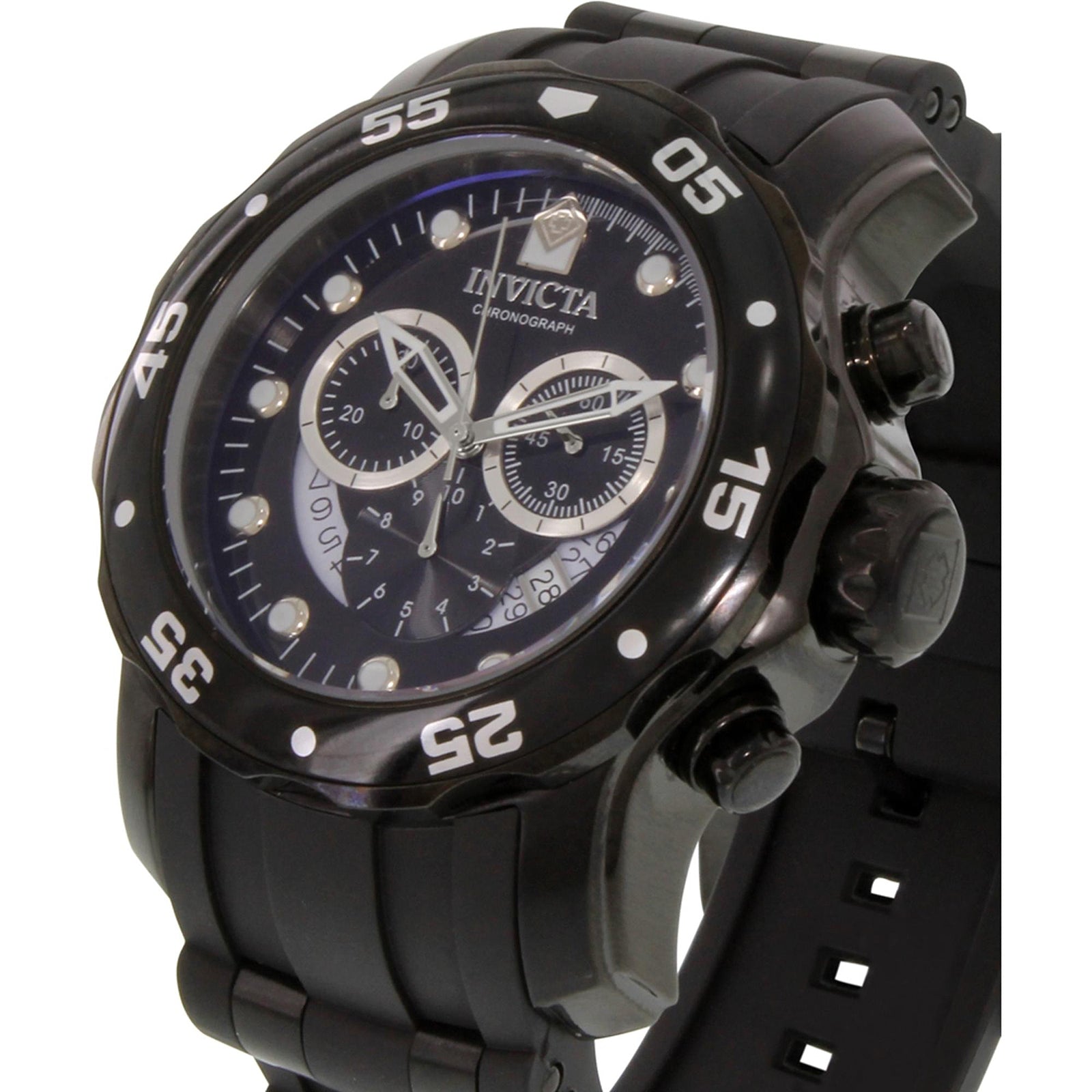 6986 Men’S Pro Diver Silicone Watch - Black