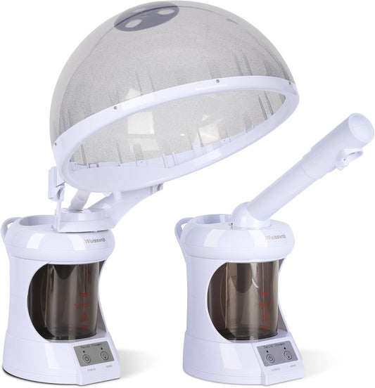 Hair Steamer,2 in 1 Hair and Facial Steamer with Extendable Arm, Portable Tabletop Steamer, Suitable for Home and Salon Personal Care