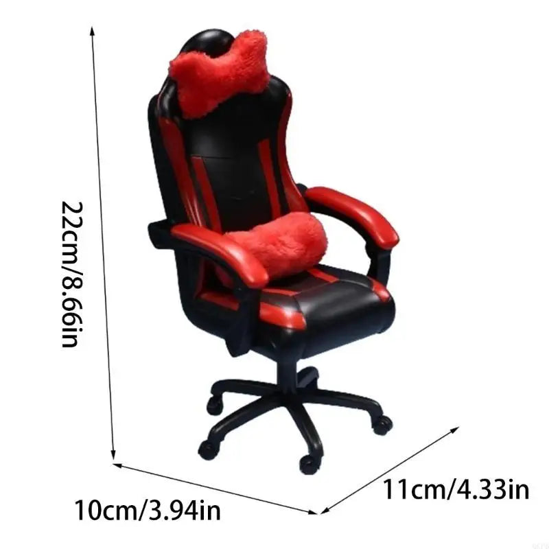 1/6 Gaming Chair Model for Dollhouses Video Game Scene Realistic Playset 1/6 Model for Creative Video Game Fun