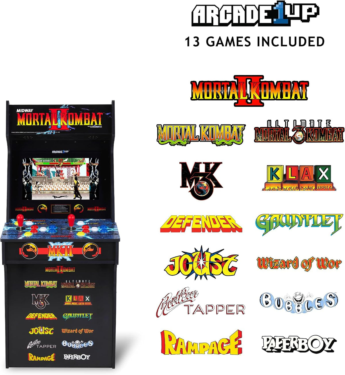 Arcade1Up Mortal Kombat Classic SE Arcade Machine, 15.6-Inch Screen