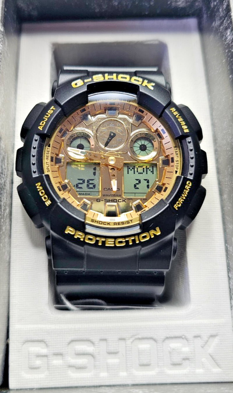 CASIO: G-SHOCK - GA-100GGB-1A9 - Black and Gold - Ana Digi - Unisex Watch