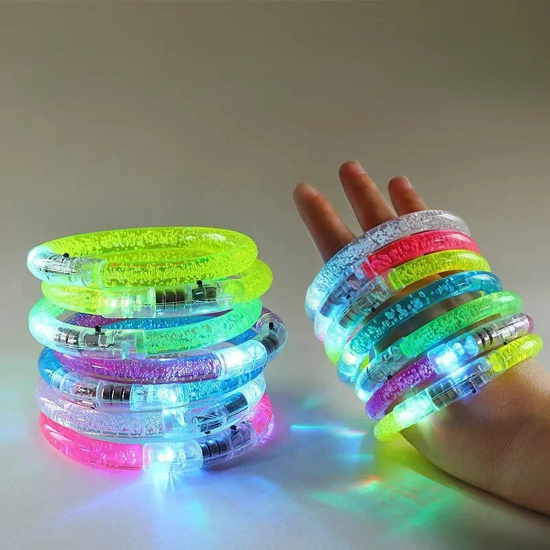 100PCS Halloween Luminous Bracelets Bubble Glow-In-The-Dark Bracelets Party Music Festival Atmosphere Gifts Party Party Supplies