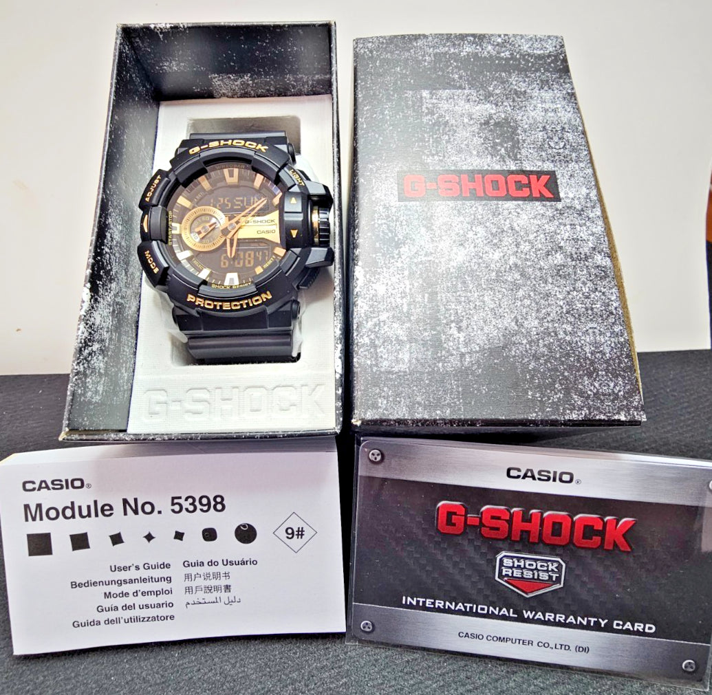 CASIO: G-SHOCK GA-400GB-1A9 - Men'S Watch - Ana Digi - Gold Black - Wrist Watch
