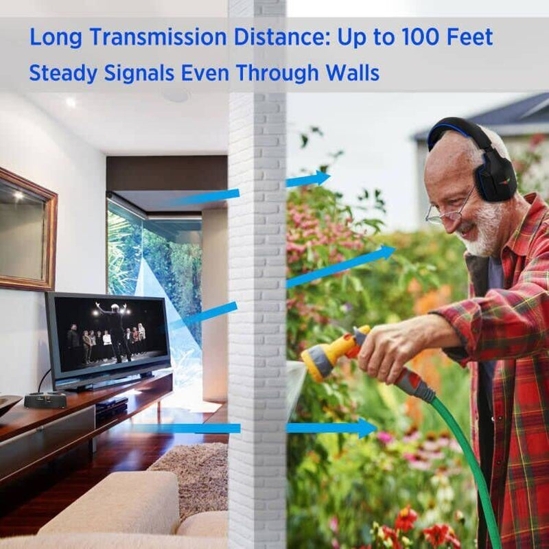 Wireless Headphones for TV Watching with 5.8Ghz RF Transmitter Charging Dock,...
