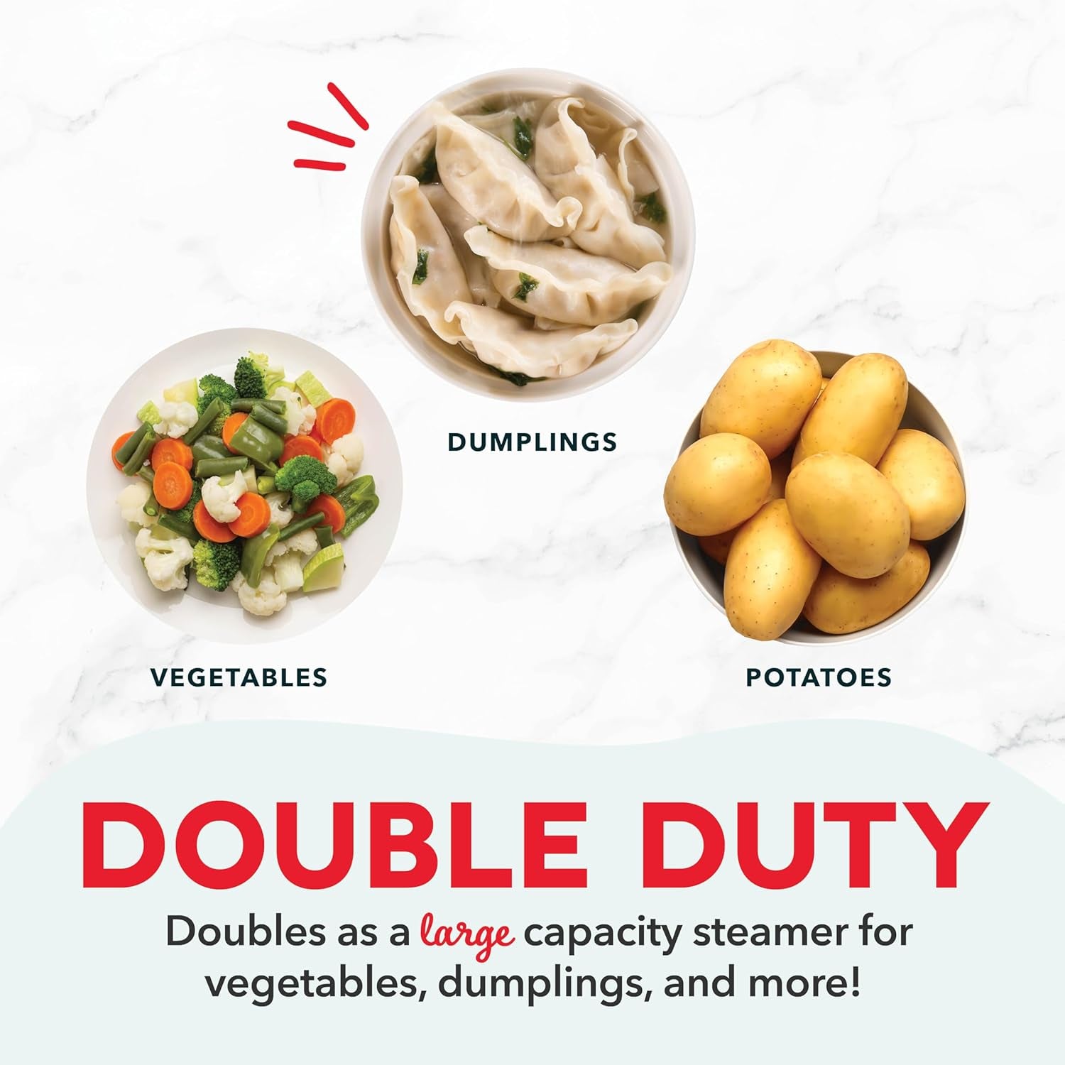 Deluxe Rapid Egg Cooker for Hard Boiled, Poached, Scrambled Eggs, Omelets, Steamed Vegetables, Dumplings & More, 12 Capacity, with Auto Shut off Feature - White