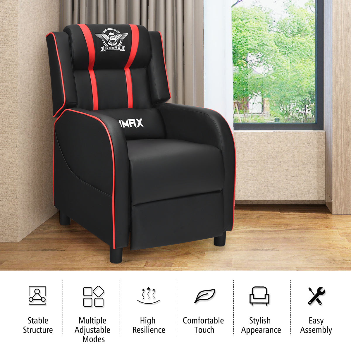 Massage Gaming Recliner Chair Racing Single Lounge Sofa Home Theater Seat