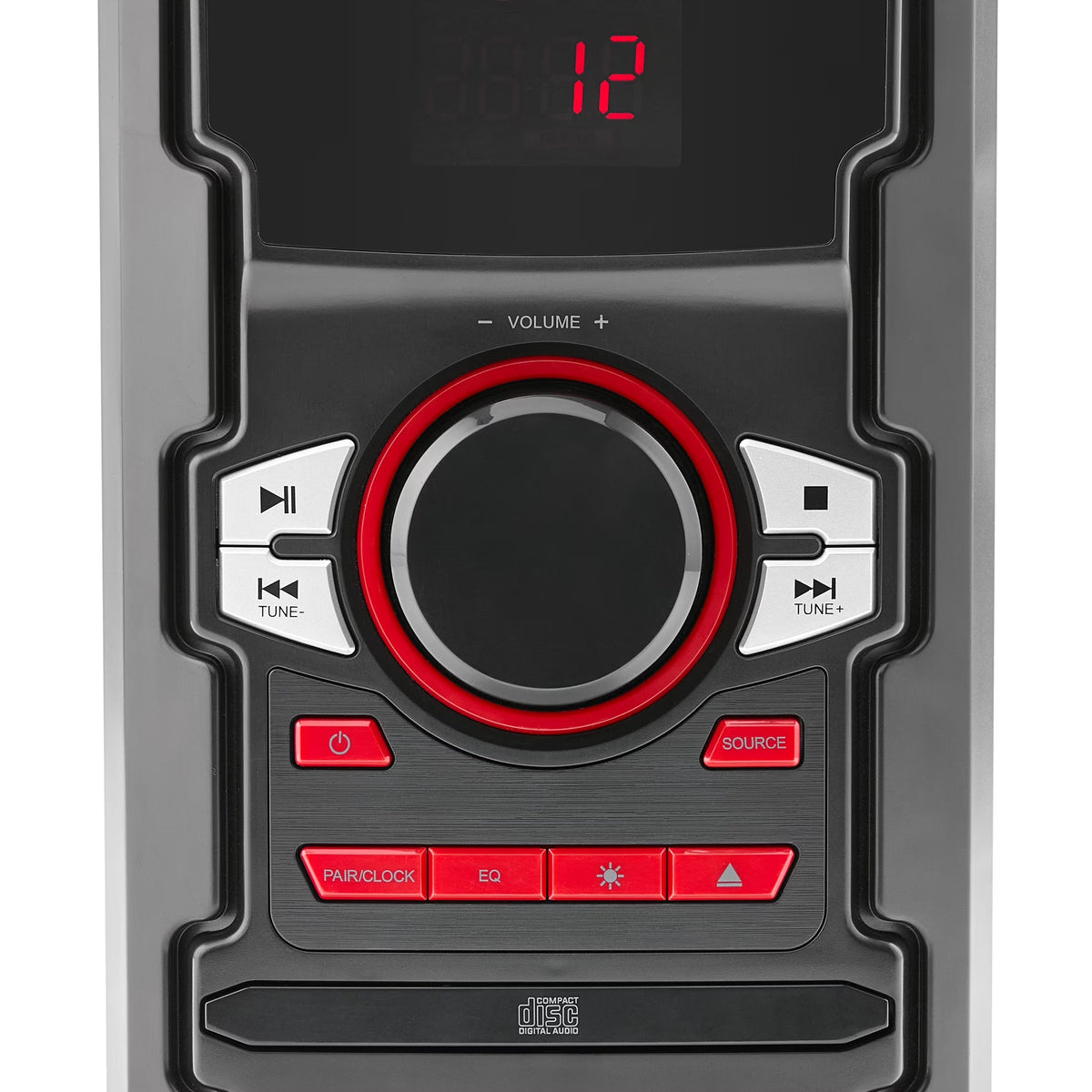 . CD Stereo System 100W with Bluetooth and USB Charging