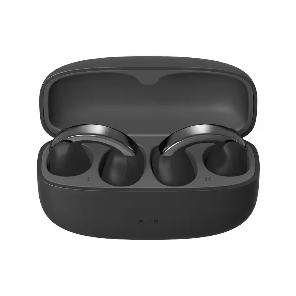 Nearphone Black Wireless Bluetooth Open-Earcuff over the Ear Earbuds