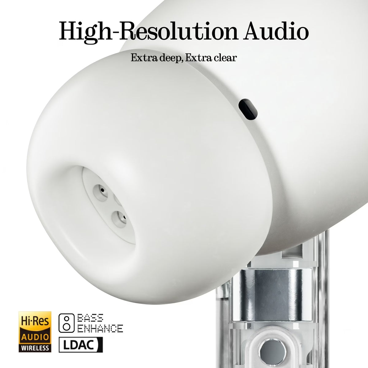 Ear (A) Wireless Earbuds, 45Db Hybrid Noise Cancelling Earbuds, Hi-Res Audio, Advanced Equaliser, Dual Connect, 6 Mics, 42.5H Playtime Ear Buds Wireless Bluetooth, White