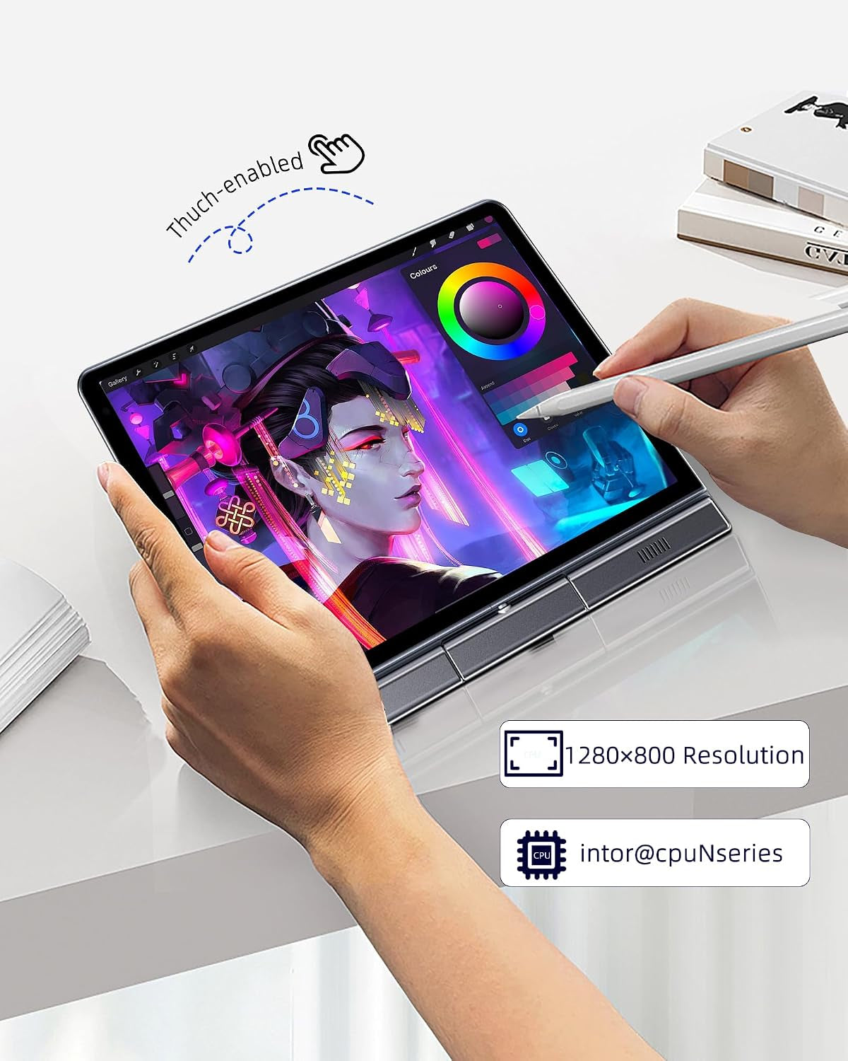 8" Mini 2-In-1 Touchscreen Laptop, Intel N95, 12GB LPDDR5, 512GB SSD