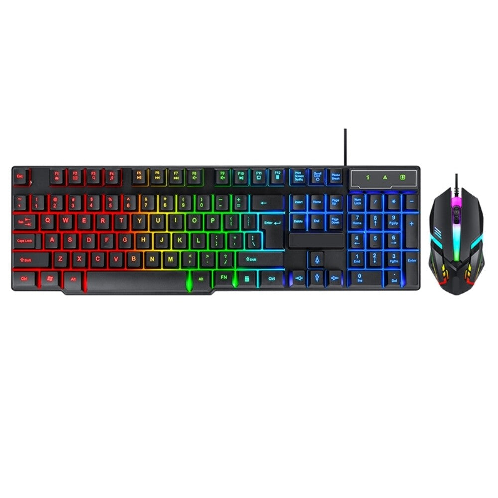 RGB PC Gaming Keyboard Mouse & Headset Set LED Gamer Bundle Mechanical Kits 4IN1