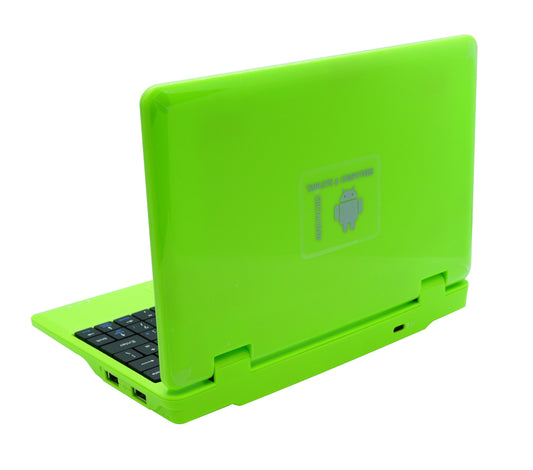 7" Inch Portable Kids Laptop Computer Powered by Linux-Android 12 Operating System- Green