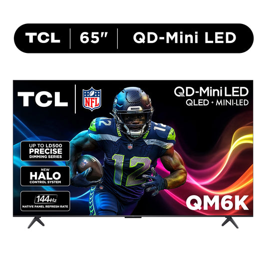 65" Class QM6K Series Qd-Mini LED QLED 4K UHD HDR Smart Google TV (NEW 2025) - 144Hz, Dolby Atmos Onkyo Audio, Halo Control System - 65QM6K