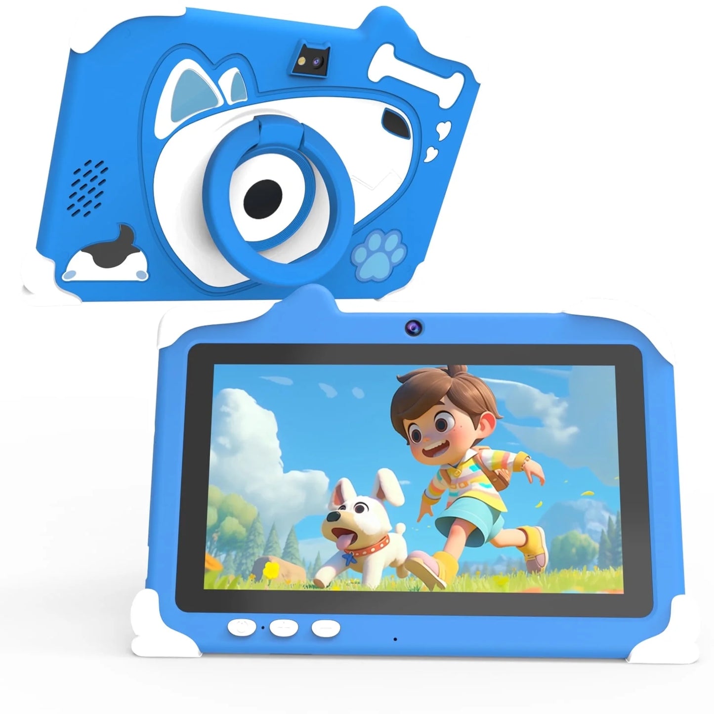 Android 12 Kids Tablet, 7 Inch Tablet for Kids, 4GB RAM 32GB ROM Toddler Tablet, 1.5Ghz Quad-Core Processor, Safety Eye Protection Screen, Parental Control APP, Tablet with Shockproof Case