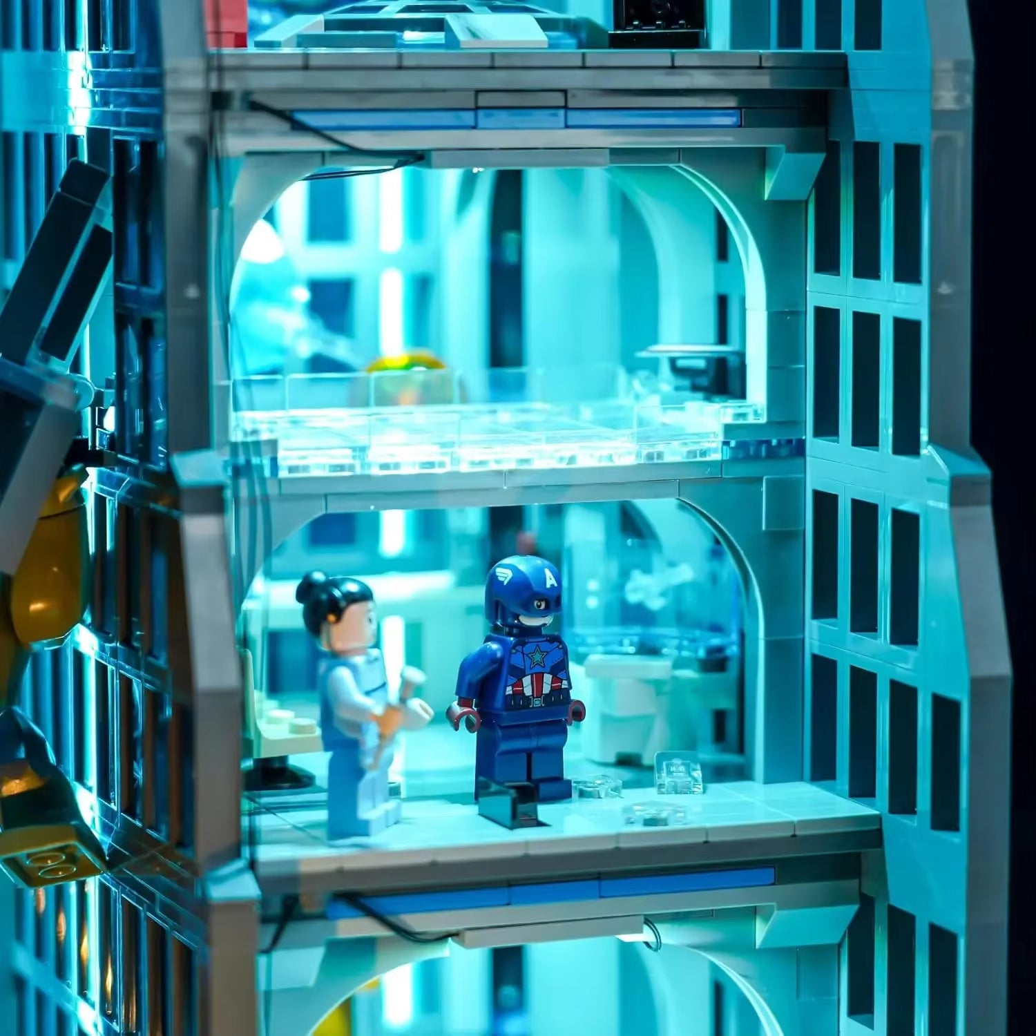 Upgraded Led Light Kit for Lego Avengers Tower Battle Building Toy Set, Remote Version Compatible with Lego 76269, Gift Idea For