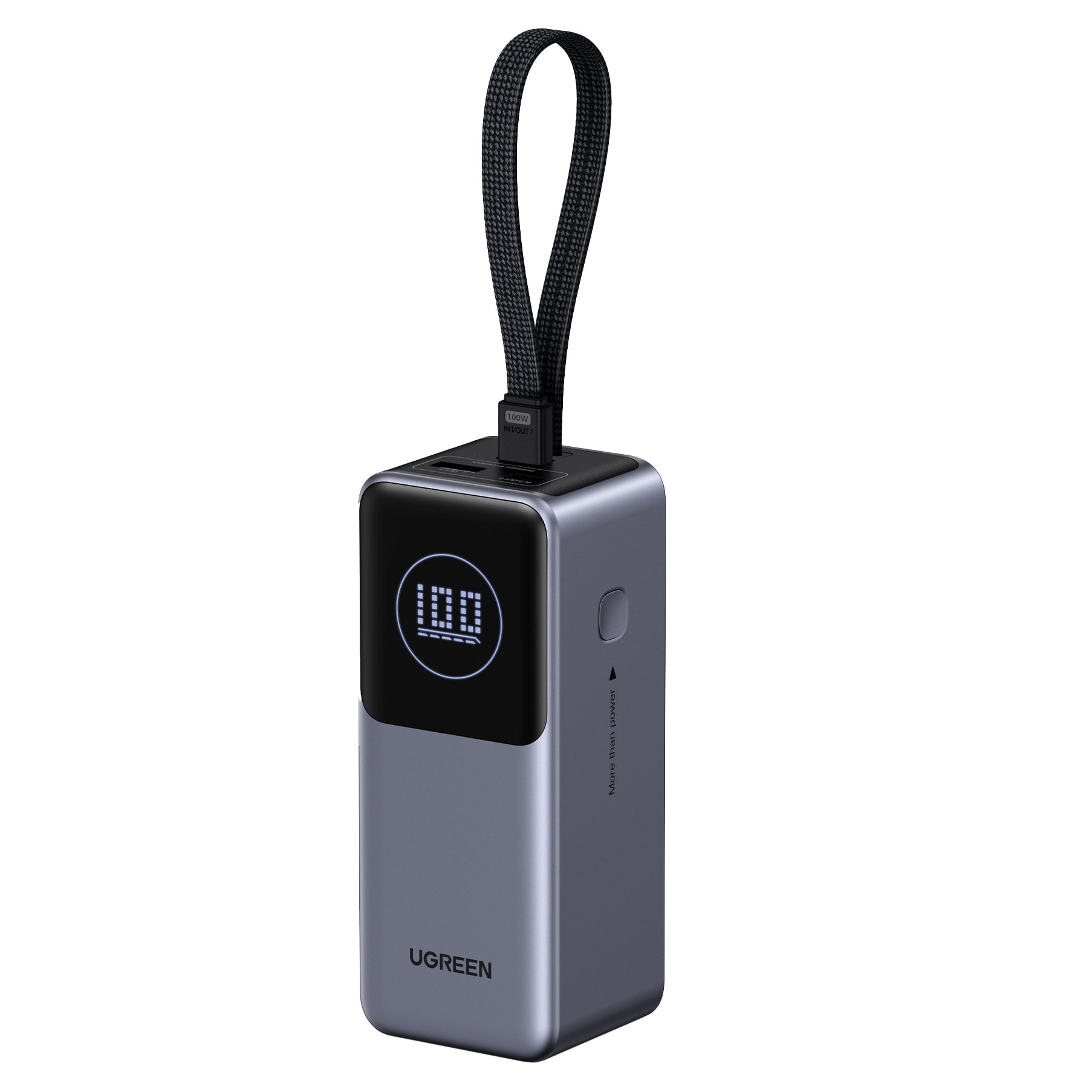 UGREEN Nexode Power Bank, 20,000 Mah 130W Portable Charger with Built-In Cable