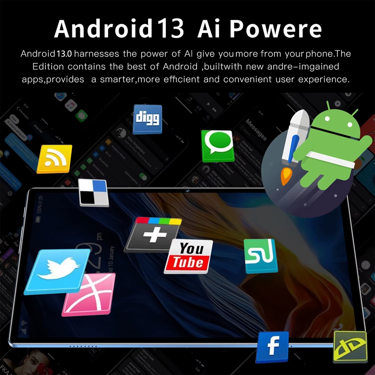 Android 10.1 Inch Tablet Pc Google Play Octa Core Dual Cameras Dual SIM 3G Phone Call Tablets Bluetooth Wifi 4GB+ 64GB ROM