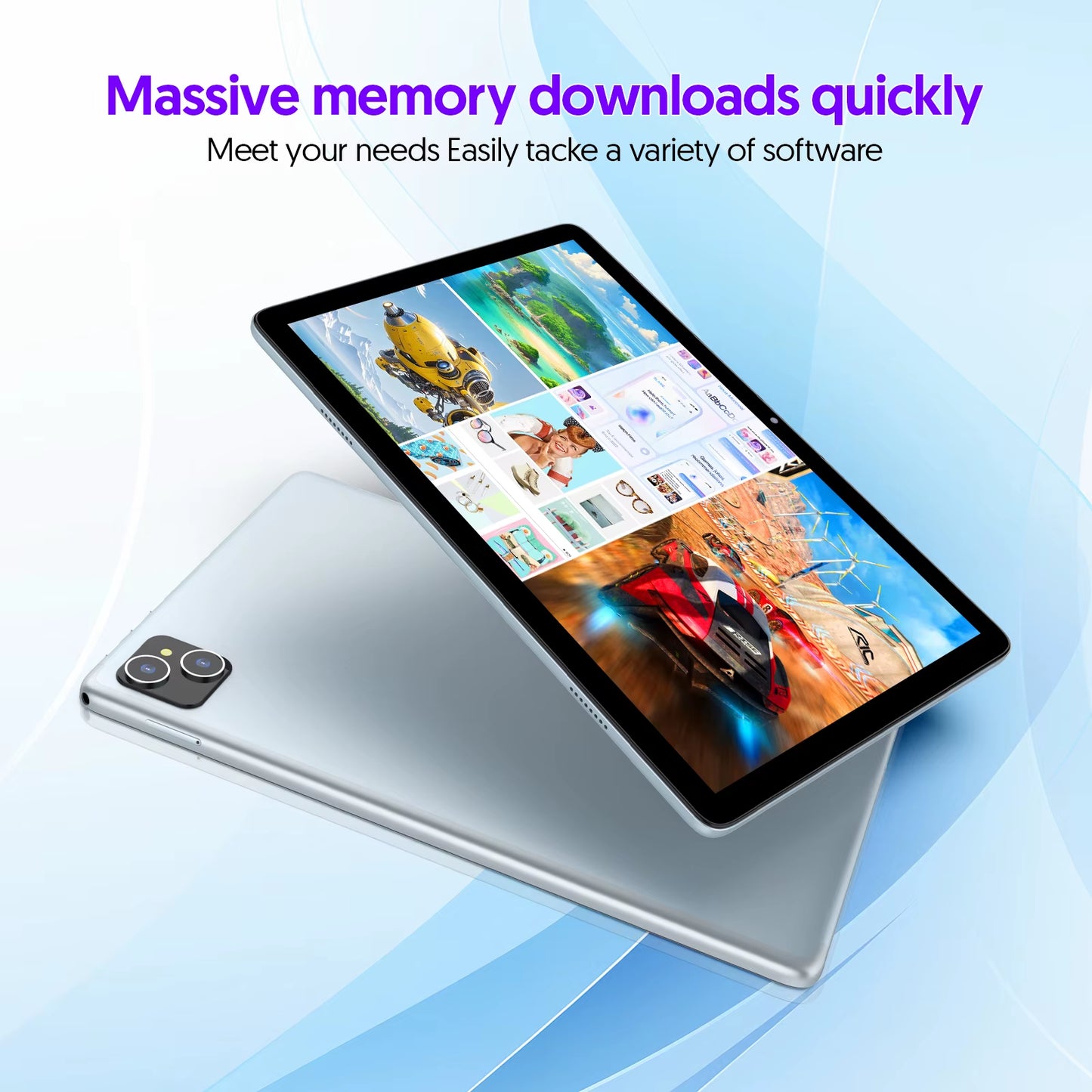 Android Tablet 10.1 Inches, 8(4+4)GB+128GB, Octa-Core Processor, 8000 Mah Large Capacity Battery