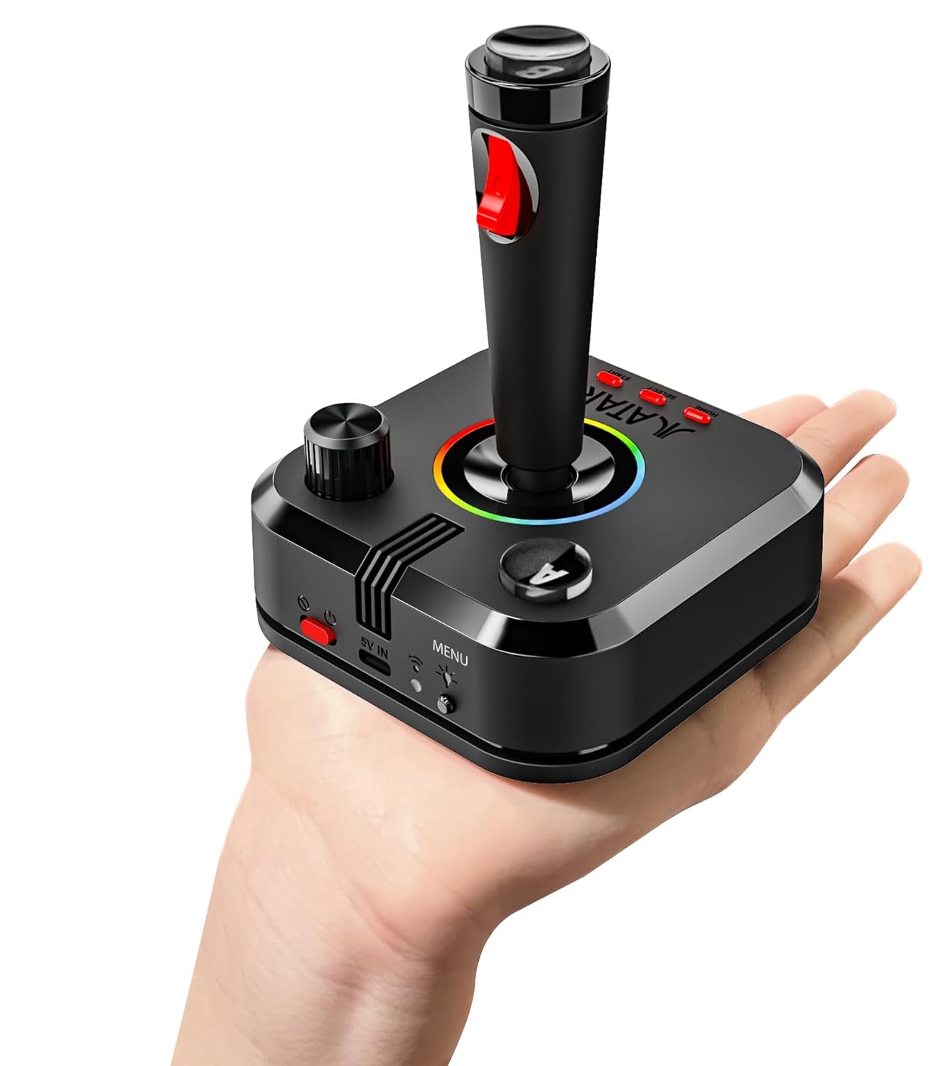 Atari Game Station Pro: Retro Video Game Console with 200+ Games, Wireless Joysticks, RGB LED Lights