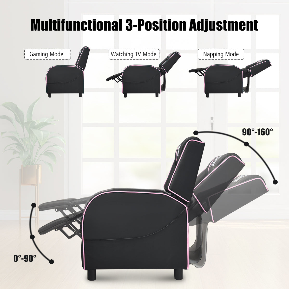 Massage Gaming Recliner Chair Racing Single Lounge Sofa Home Theater Seat