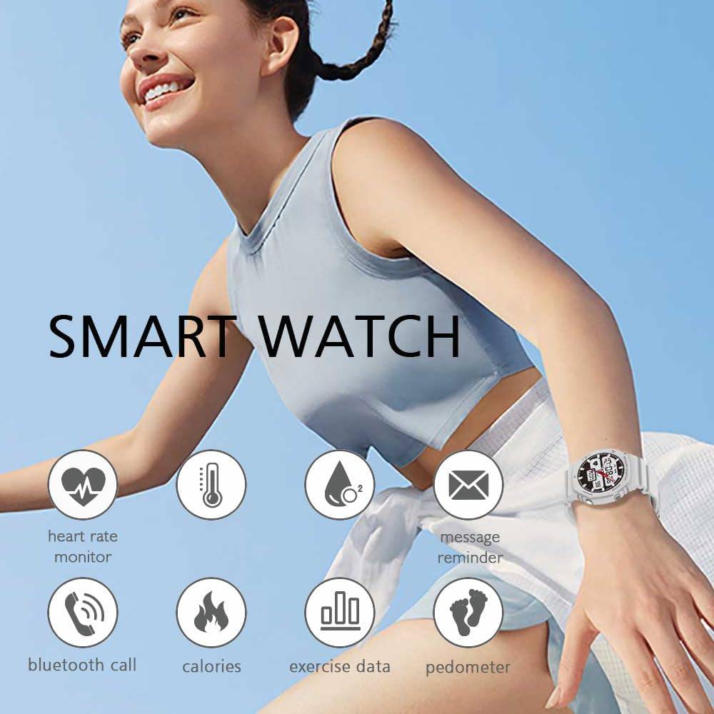 Smart Watches for Men Women Make/Answer Calls,Message Reminder,100+ Sport Modes Exercise Data Record for Calories,Distance,Step,Heart Rate Monitor,Fitness Tracker Android and Ios