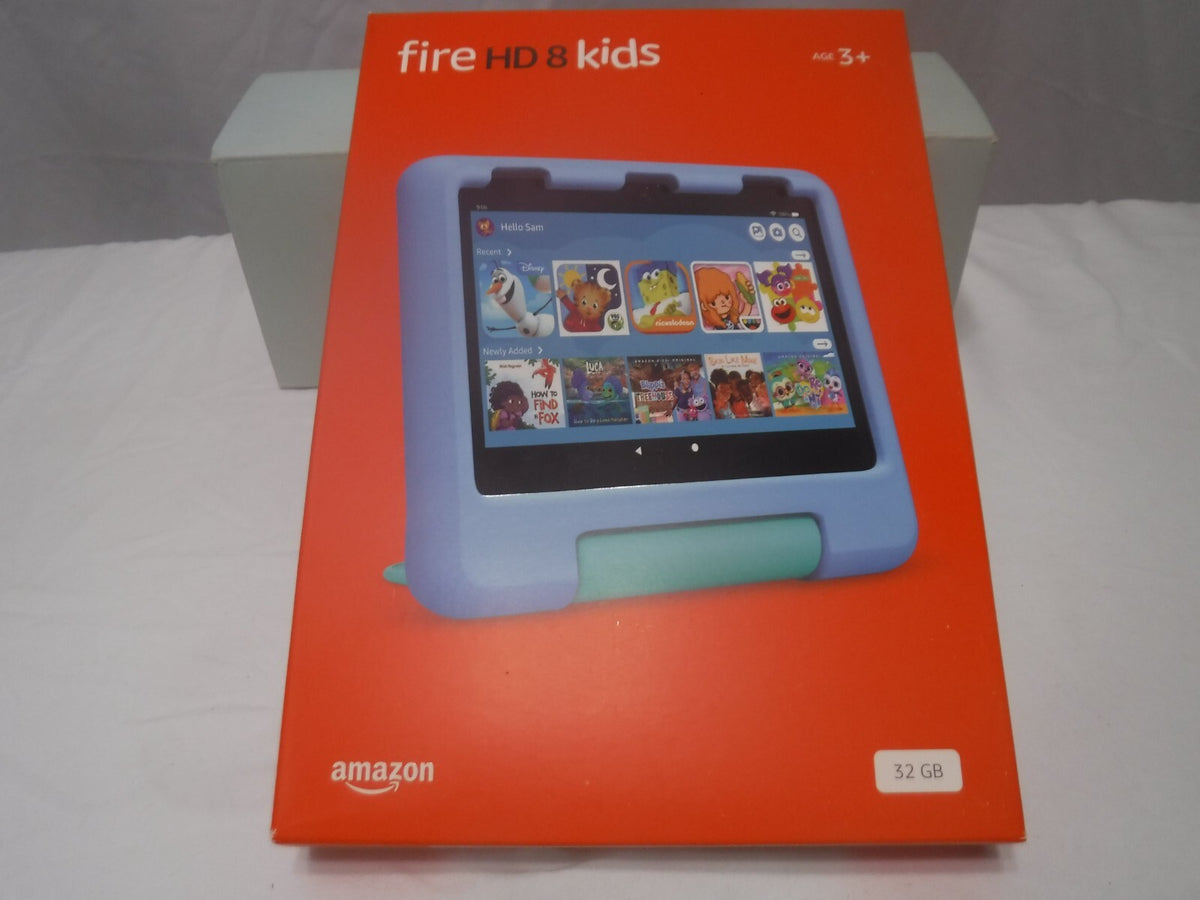 Amazon - Fire HD 8 Kids Ages 3-7 (2022) 8 HD Tablet with Wi-Fi 32GB Blue NEW!