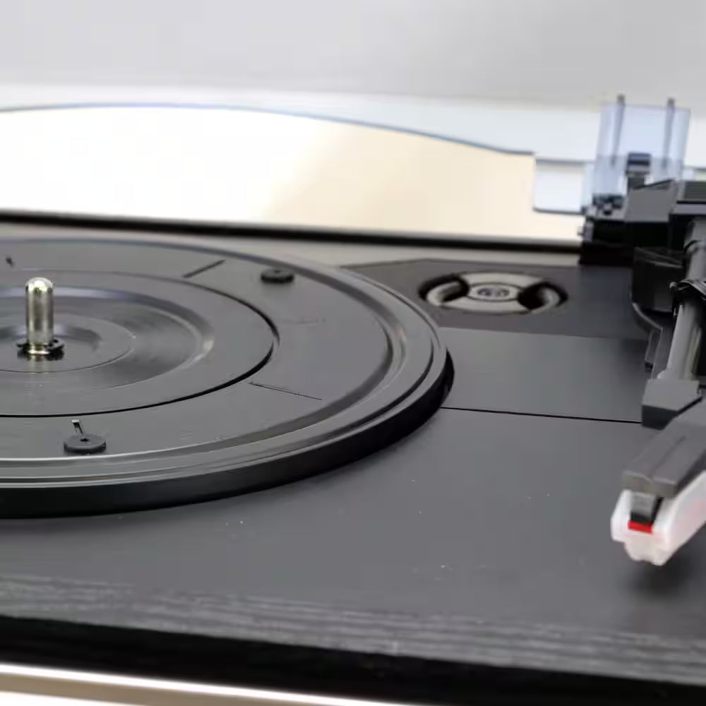 3-Speed Turntable with Wired Shelf Speakers