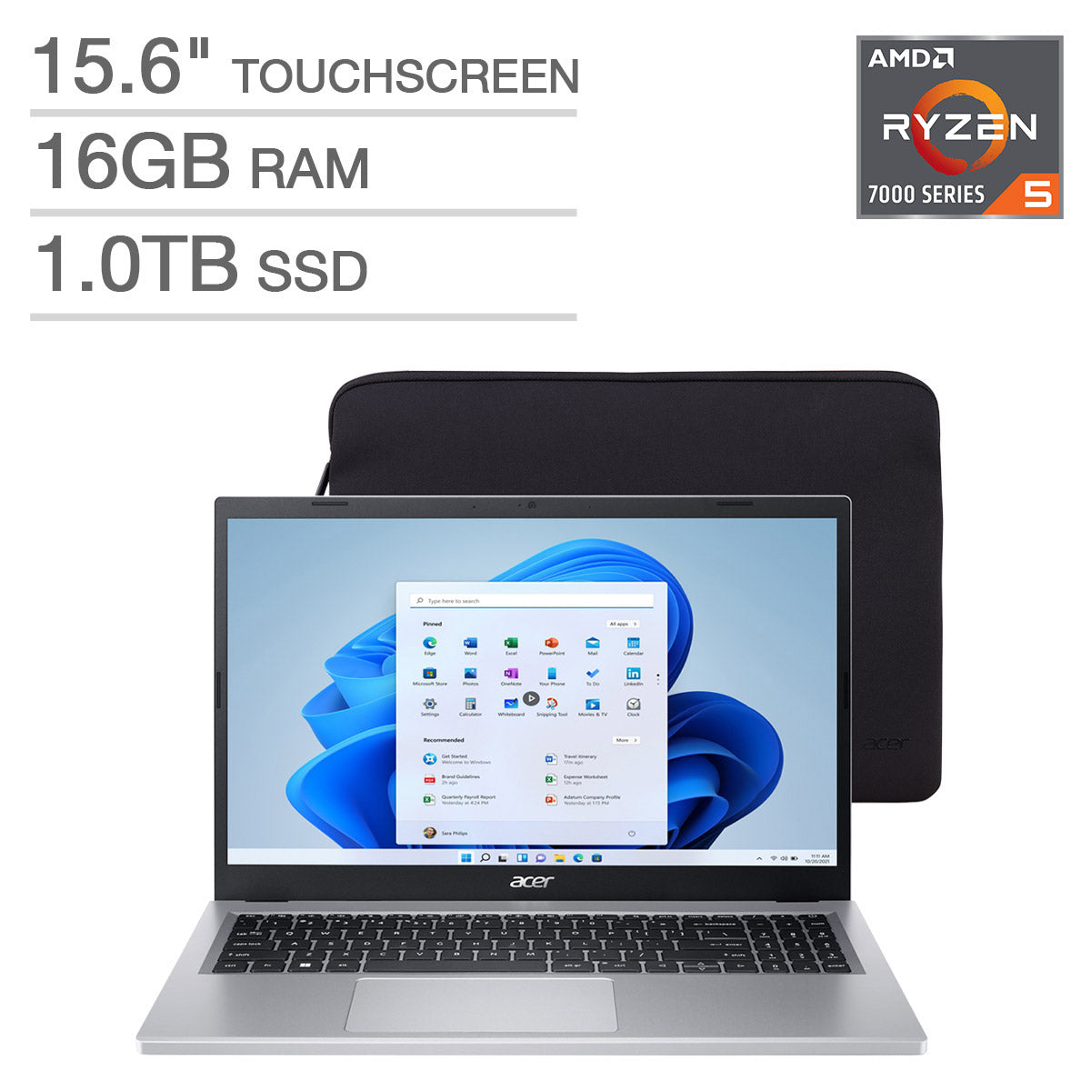 Aspire 3 15.6" Touchscreen Laptop - AMD Ryzen 5 7520U - FHD (1920X1080) - Windows 11