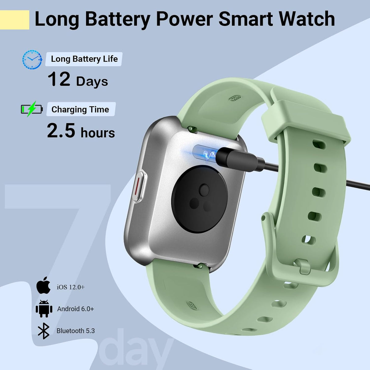 Smart Watches for Women/Men, Smart Watch for Android Phones & Iphone, Fitness Watches for Women with Alexa, Call & Notification Alerts, Tracks Heart Rate/Sleep Smartwatches (Green, 1.8 Inches)