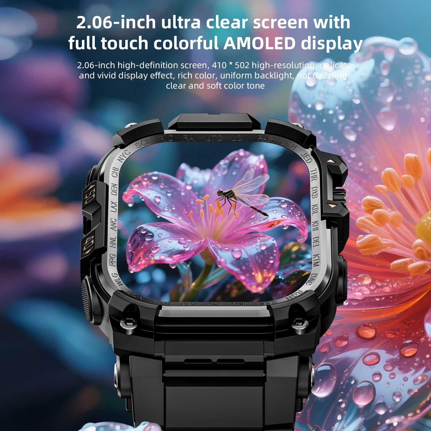 APPLLP 7 MAX Android Smart Watch Phone Amoled Touch Screen Rotating Camera Wifi 4G SIM Card Watch Outdoor Fitness Tracker