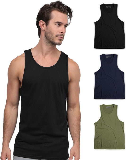 Premium Basic Tank Tops for Men - Beach Workout Muscle Tanks S - 2XL