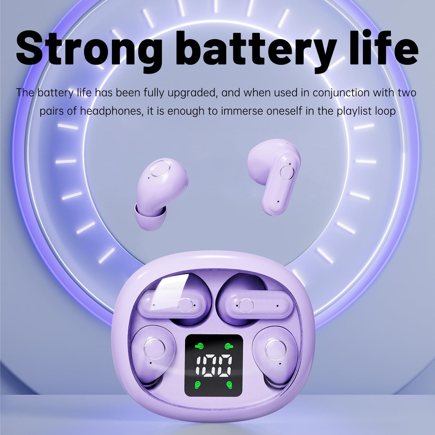 Wireless Bluetooth Headset，Tiny Size Invisible Earbuds，Sleep and Sports Earphones Set, 2 Pairs, Mini and Short Handle Design，For Work Sport Sleeping ﻿ ﻿ (Khaki)